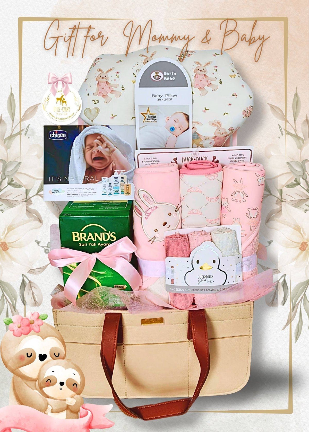 Pink Blossom Mom & Baby Girl Hamper - MG001